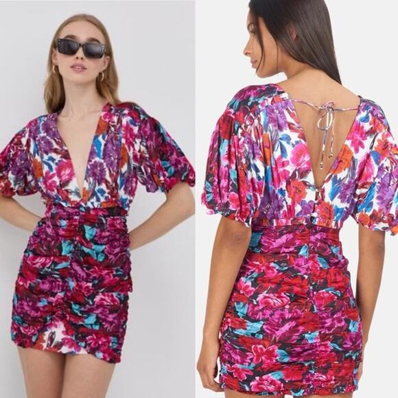 For Love & Lemons Cassandra Pink Mini Dress Size Small - Picture 5 of 10